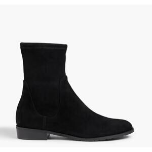 Stuart Weitzman Lilene Bootie Black Suede Sock Boots 4.5